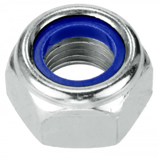 Гайка шестигранная с нейлоновым кольцом Гайка шестигранная с нейлоновым кольцом