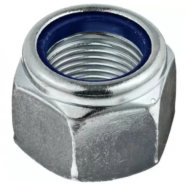 Гайка шестигранная с нейлоновым кольцом Гайка шестигранная с нейлоновым кольцом