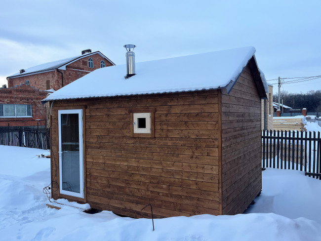 Баня каркасная 12 и 15 квадратов "Под ключ" (3х4, 3х5 м)