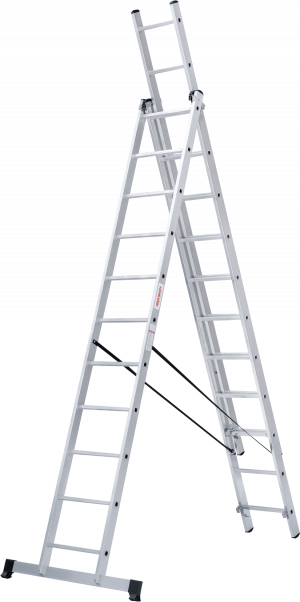 Лестница алюминиевая 3 секции (11стп. 7,36/выс.) стремянка Sarayli