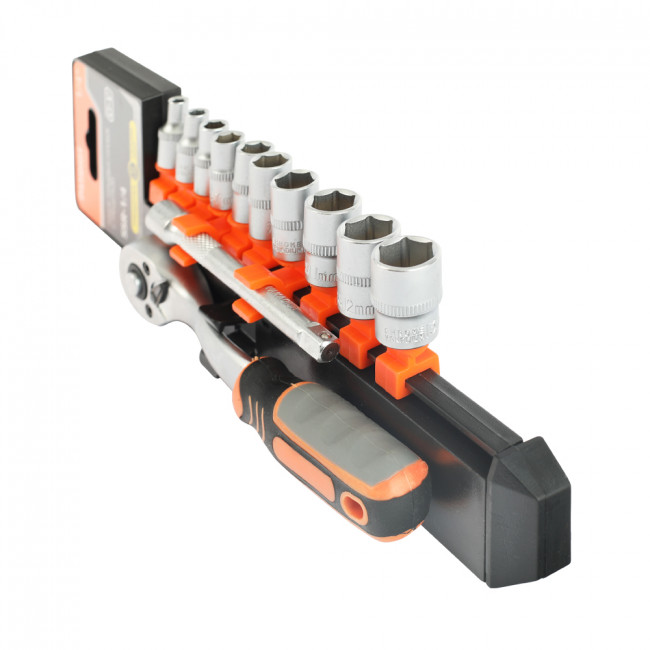 Набор торцовых головок PATRIOT SSR-1/4, CrV сталь, трещотка, удлинитель, 12 предм. Набор торцовых головок PATRIOT SSR-1/4, CrV сталь, трещотка, удлинитель, 12 предм.