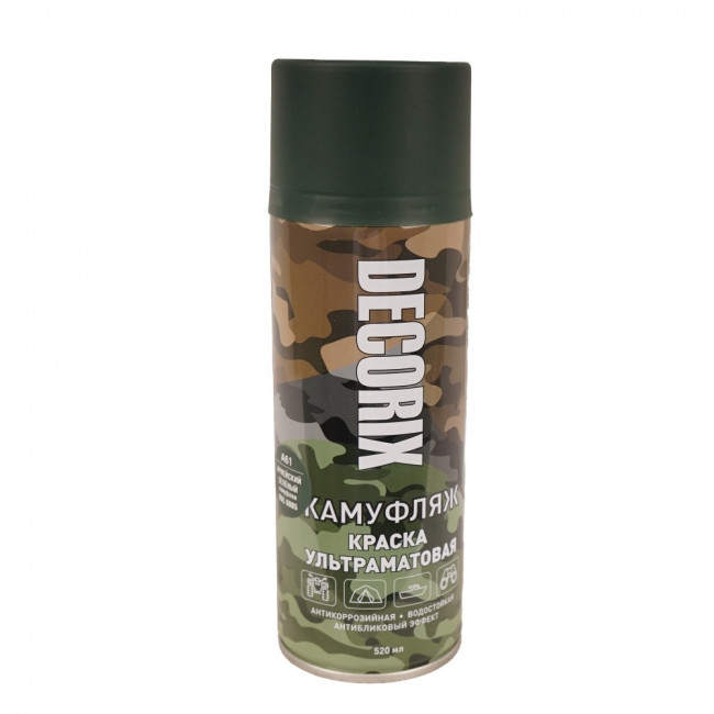 Эмаль аэрозоль акриловая КАМУФЛЯЖ матовый 520 мл DECORIX Эмаль аэрозоль акриловая КАМУФЛЯЖ матовый 520 мл DECORIX