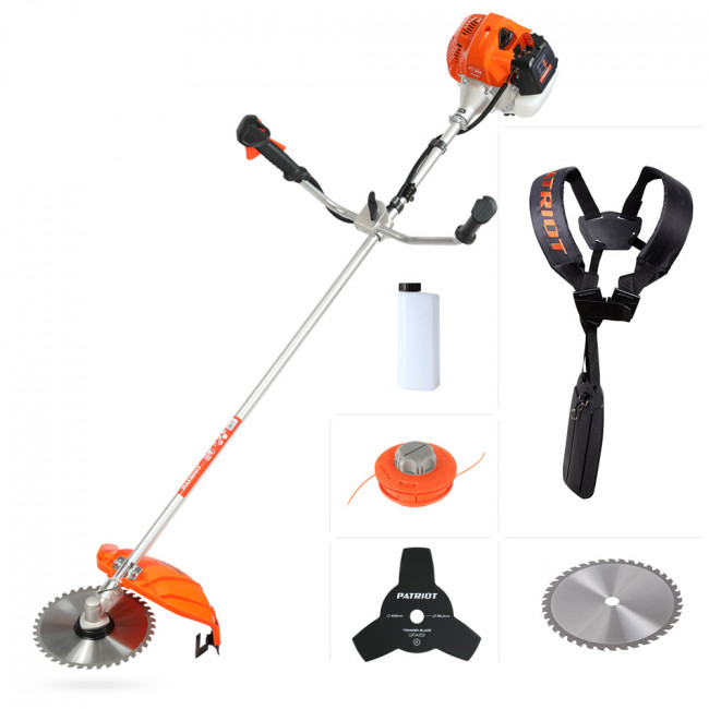 Триммер бензиновый PATRIOT PT 555 (1+1), 52сс, 3.0л.с,жесткий вал,U-рукоятка,катушка Comfort+3Т нож Триммер бензиновый PATRIOT PT 555 (1+1), 52сс, 3.0л.с,жесткий вал,U-рукоятка,катушка Comfort+3Т нож