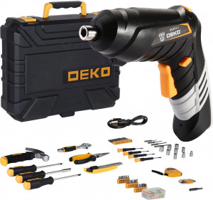 Отвертка аккум. Deko DKS4FU в кейсе с инструментами Отвертка аккум. Deko DKS4FU в кейсе с инструментами