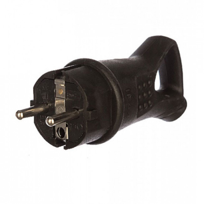 Вилка каучуковая с заземлением