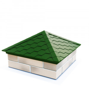 Колпак полимерпесчанный (1,5 кирпича) Зеленый ZKING Колпак полимерпесчанный (1,5 кирпича) Зеленый ZKING