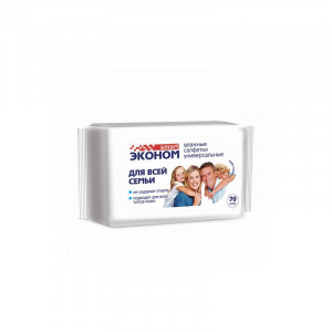 Салфетки влажные для всей семьи с антибакт. эффектом Эконом smart Салфетки влажные для всей семьи с антибакт. эффектом Эконом smart