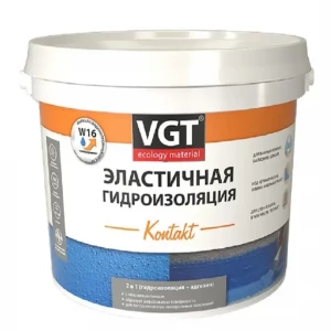 Гидроизоляция эластичная (с кварц песком) ВГТ Kontakt 1,3кг 