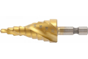 Сверло ступенчатое, 4-6-8-10-12-14-16-18-20мм, HSS, спиральный проф.шестиг. Matrix