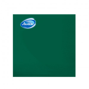 Салфетки Лилия 33х33 Темно-зеленый 2сл 20л Салфетки Лилия 33х33 Темно-зеленый 2сл 20л