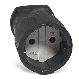 Штепсельное гнездо б/з черн Штепсельное гнездо б/з черн