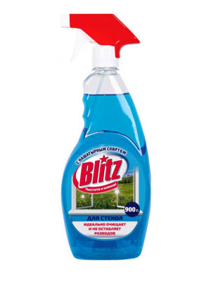 Средство для мытья стекол с Нашатырным спиртом Blitz, 900мл Средство для мытья стекол с Нашатырным спиртом Blitz, 900мл