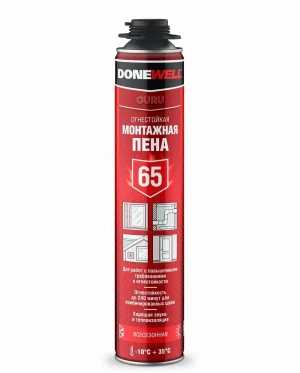 Пена монтажная DONEWELL Огнестойкая ПРОФ 1000мл