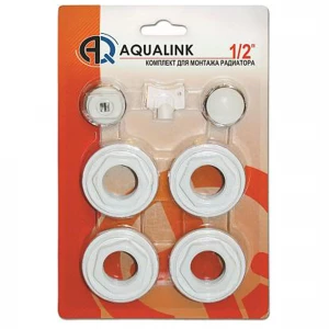 Комплект для монтажа радиатора 1/2" 7 элементов Комплект для монтажа радиатора 1/2" 7 элементов