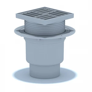 Трап пласт. регул. вертикальный Ø110мм 150х150мм с металлической решеткой до 300кг 2,1л/с гидрозатвор Трап пласт. регул. вертикальный Ø110мм 150х150мм с металлической решеткой до 300кг 2,1л/с гидрозатвор
