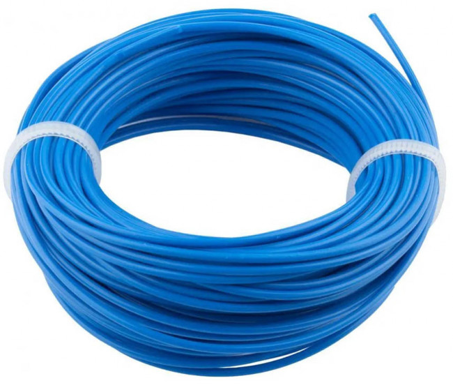 Леска для триммера, ЗУБР  "круг" Ф 2,4мм, L 15м (синия)