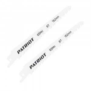 Полотно пильное PATRIOT для сабельной пилы, по дереву 152*19*1.27мм*6T 2 шт.