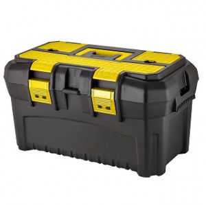 Ящик для инструмента 490х290х270мм с органайзером и вставкой черный Ящик для инструмента 490х290х270мм с органайзером и вставкой черный