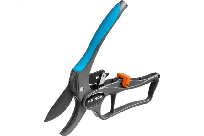 Секатор с алюминиевыми рукоятками, с эфесом, контактный, рез до 20 мм GRINDA PROLine Секатор с алюминиевыми рукоятками, с эфесом, контактный, рез до 20 мм GRINDA PROLine