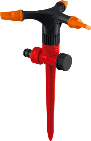 Распылитель круговой на пике, 3 сопла, 90 м2 полив, GRINDA GR-P