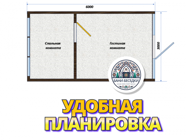 Модульный мобильный дом 3 на 6 метров выполненный в стиле Хай-тек по каркасной технологии