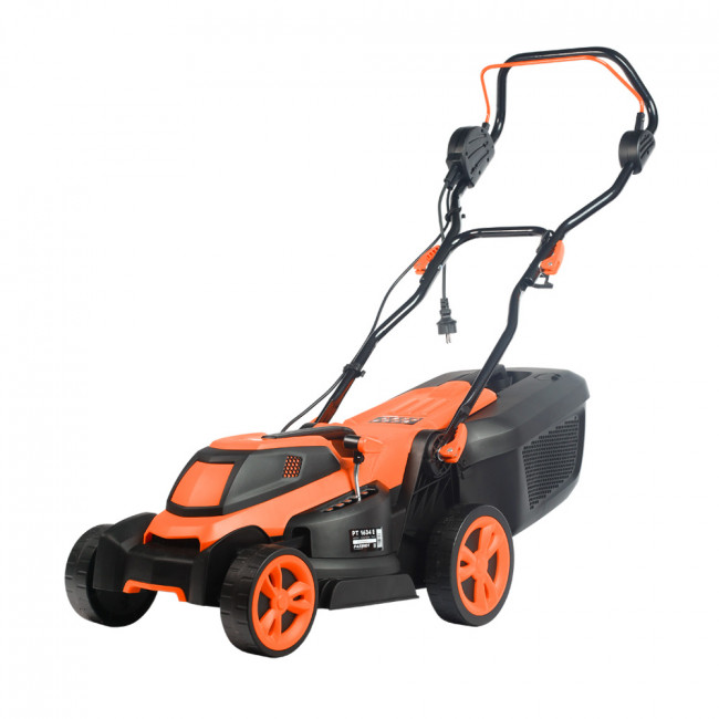 Газонокосилка электрическая PATRIOT PT 1634E, 1.6кВт, 34см, плавный пуск, травосборник 35л пластиковый