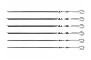 Шампуры, уголок, 550мм, 6шт в упаковке GRINDA "BARBECUE" Шампуры, уголок, 550мм, 6шт в упаковке GRINDA "BARBECUE"