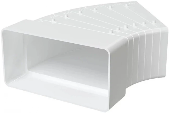 Колено для плоского канала разноугловое 120х60 Эвент Колено для плоского канала разноугловое 120х60 Эвент