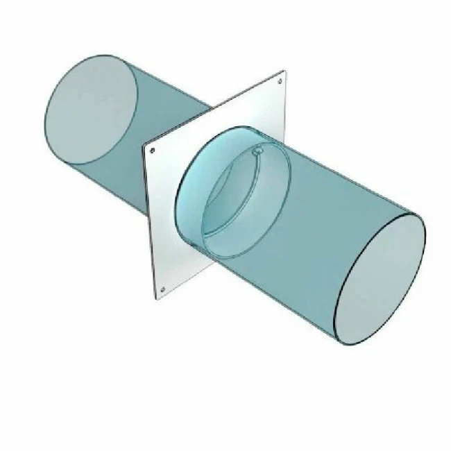 Соединитель для круглых каналов Ø100 с пластиной Эвент Соединитель для круглых каналов Ø100 с пластиной Эвент