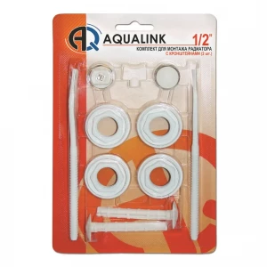 Комплект для монтажа радиатора 3/4" 11 элементов (2 кронштейна) Комплект для монтажа радиатора 3/4" 11 элементов (2 кронштейна)