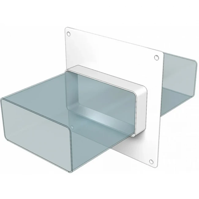 Соединитель для плоского канала 120х60 с пластиной Эвент