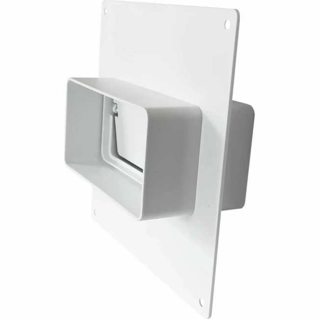 Соединитель для плоского канала 120х60 с обратным клапаном и пластиной Эвент Соединитель для плоского канала 120х60 с обратным клапаном и пластиной Эвент