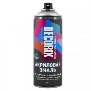 Эмаль аэрозольная универсальная DECORIX, 520 мл, белый глянцевый Эмаль аэрозольная универсальная DECORIX, 520 мл, белый глянцевый