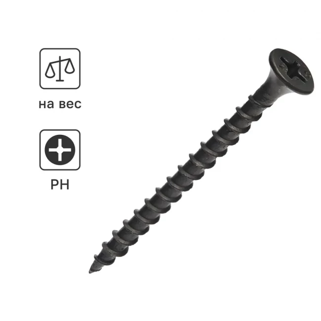 Саморез чёрный по дереву Саморез чёрный по дереву