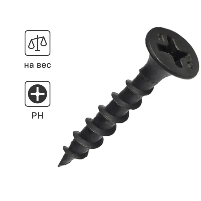 Саморез чёрный по дереву Саморез чёрный по дереву