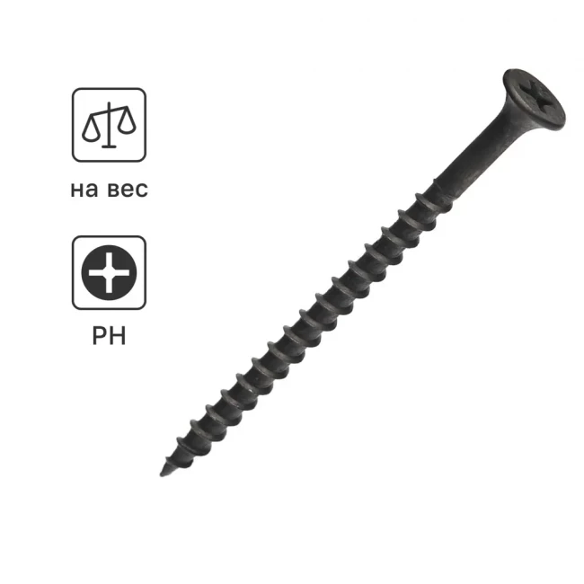 Саморез чёрный по дереву Саморез чёрный по дереву
