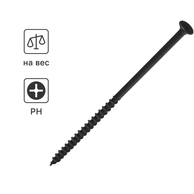 Саморез чёрный по дереву Саморез чёрный по дереву