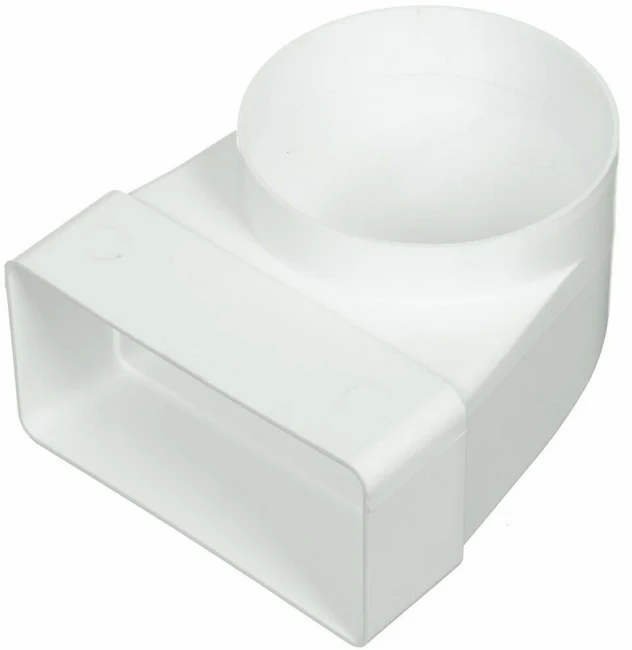 Соединитель угловой 110х55  Ø100 Эвент Соединитель угловой 110х55  Ø100 Эвент