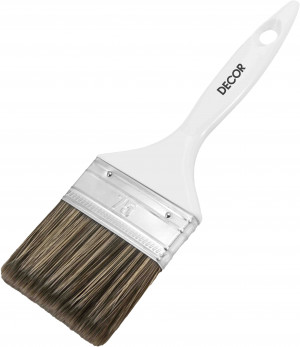 Кисть плоская PROFI для лака темная синтет. щетина, пластиковая ручка DECOR Кисть плоская PROFI для лака темная синтет. щетина, пластиковая ручка DECOR